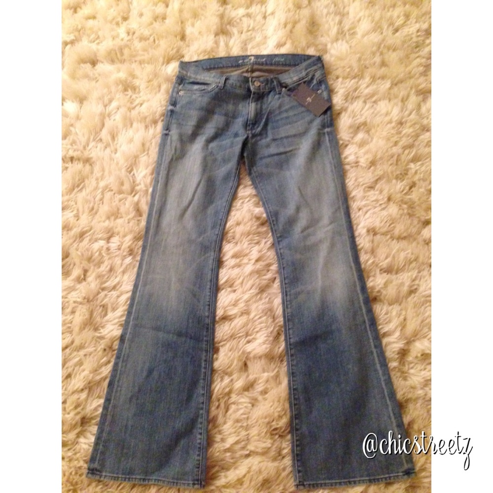 NEW 7 For All Mankind Lowrise Slim Flare Jeans 30